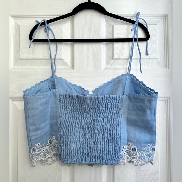 ASTR the Label Kiya Eyelet-Trim Crop Top, Size XL - NWT - Picture 3 of 9